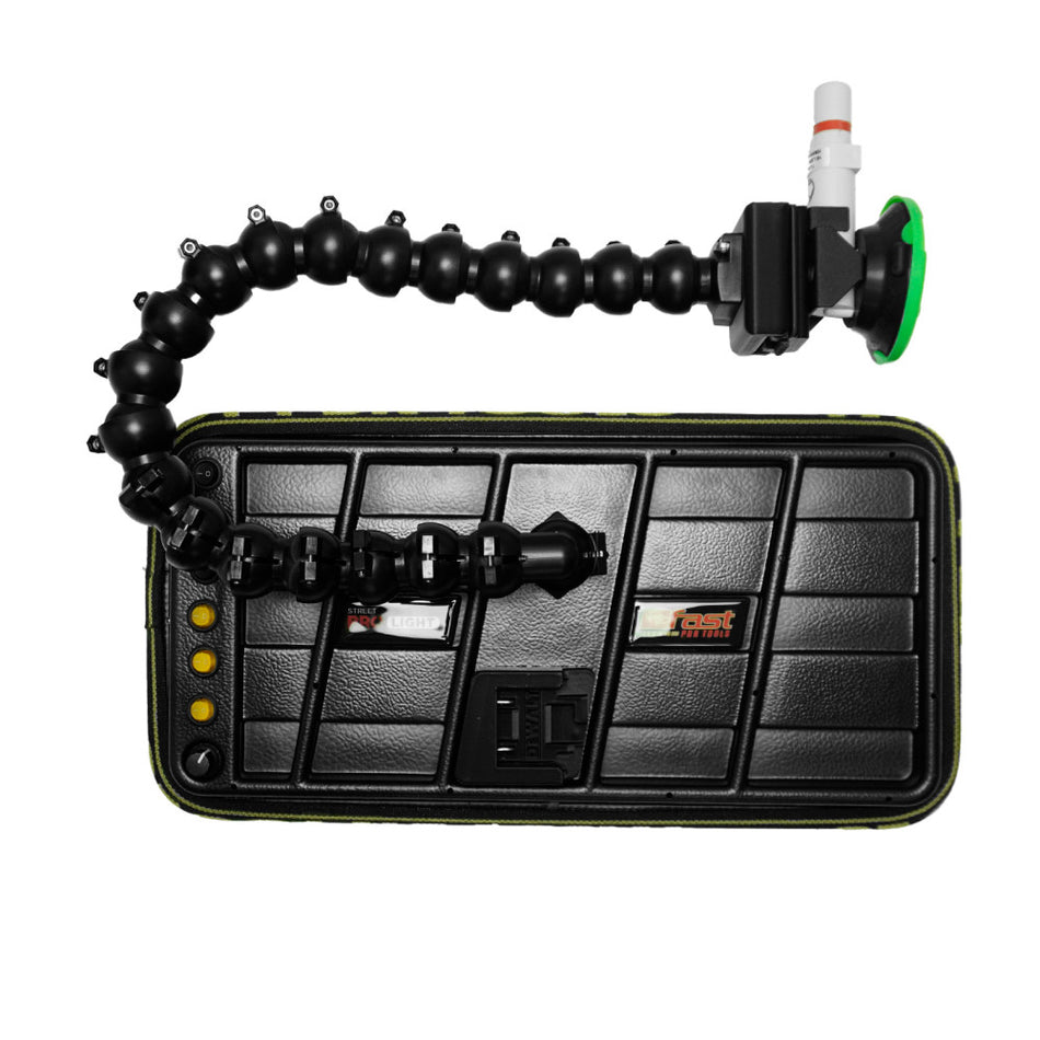Luminária Street Pro Light 40cm (6 Fitas) - Suporte Embutido Dewalt 12V