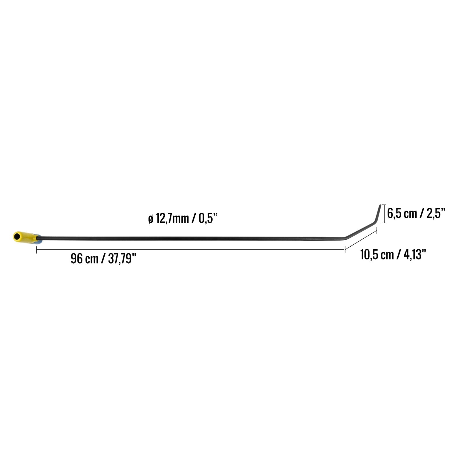 Long Rod - 120cm x 12.7mm - Double Bend with Spatulated Tip - Fast PDR Tools