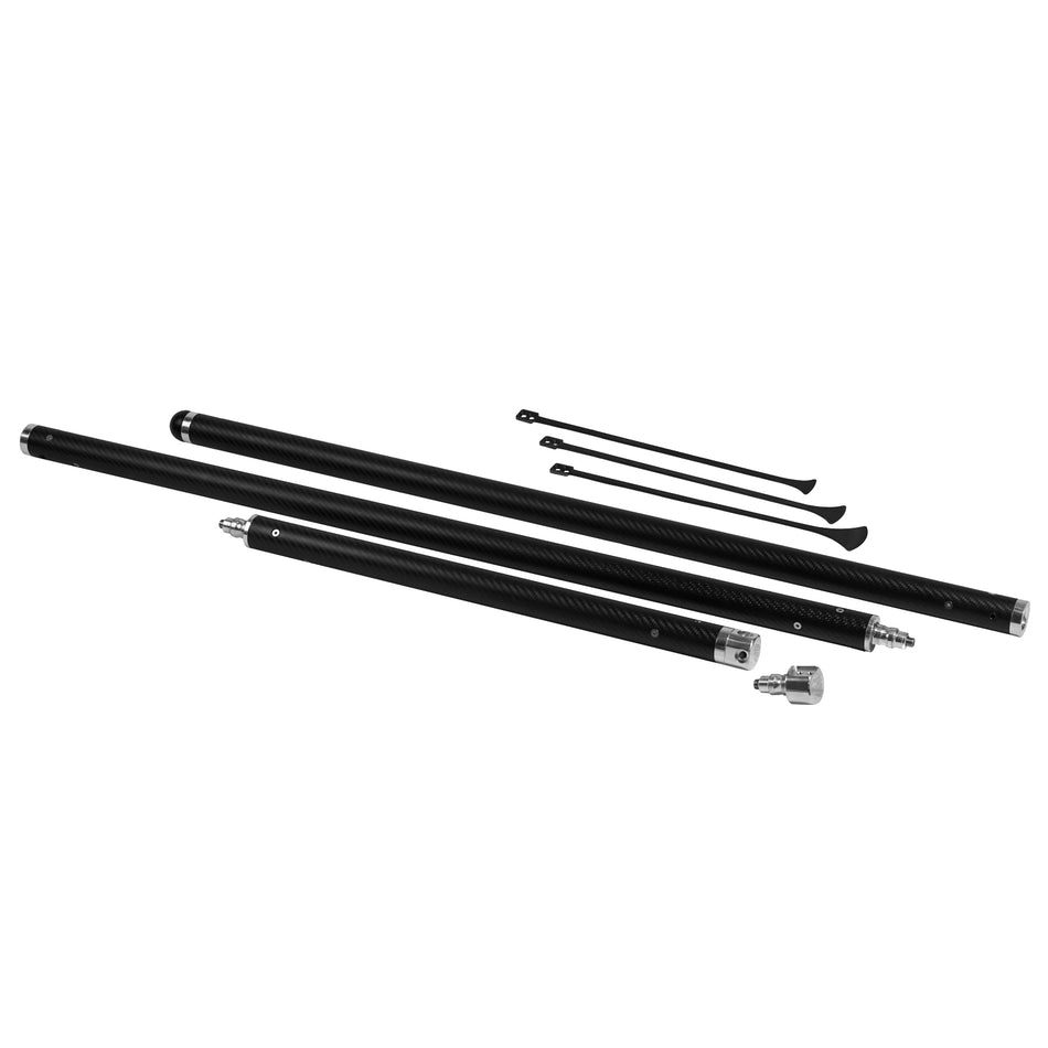 Hail King Rod - Cambão de fibra de carbono 2,5m Ø35 mm com rabo de peixe - Sistema rosca [versão 4.0]
