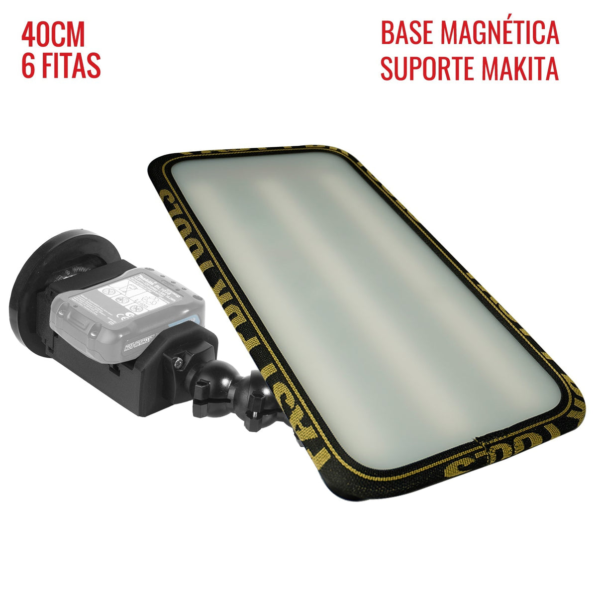 Street PRO Light Lamp (40 cm) – 6 Stripes, Makita12V Support with Magnetic Base - Fast PDR Tools