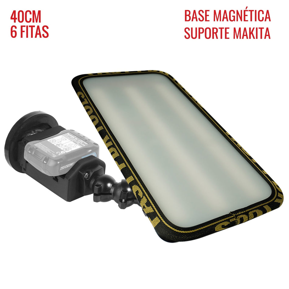 Street PRO Light Lamp (40 cm) – 6 Stripes, Makita12V Support with Magnetic Base - Fast PDR Tools