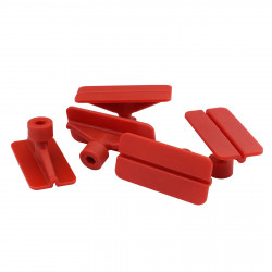 Kit 05 ventosas Laka retangular vinco 50mm vermelha Kit 05 ventosas Laka retangular vinco 50mm vermelha