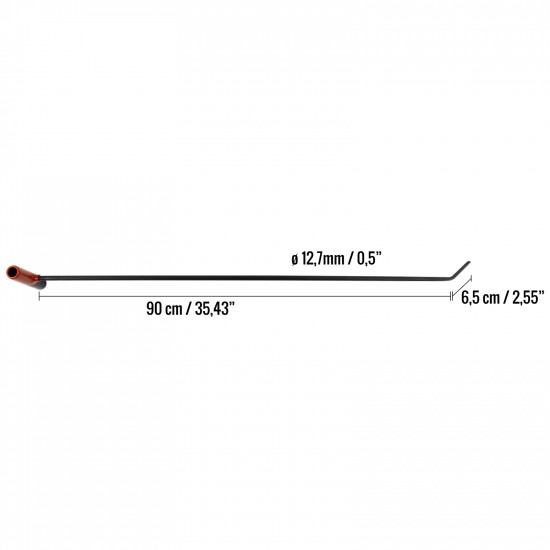 Long Rod (TDE100) - 1m x 11mm - Single Bend with Spatulated Tip