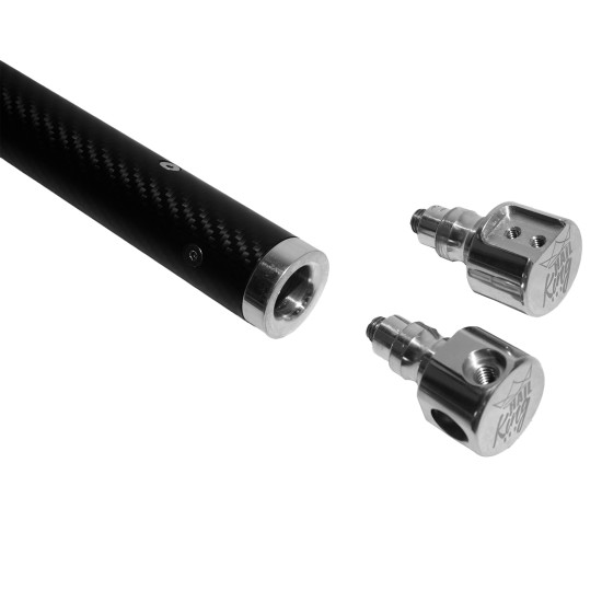 Hail King Rod - Cambão de fibra de carbono 2,5m Ø35 mm com rabo de peixe - Sistema rosca [versão 4.0]