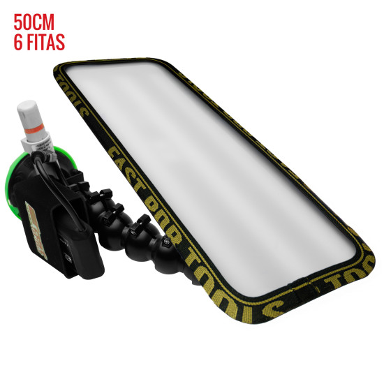 Luminária Hail PRO Light 2.0 (50 cm) 6 fitas com ventosa americana, bateria e suporte lateral