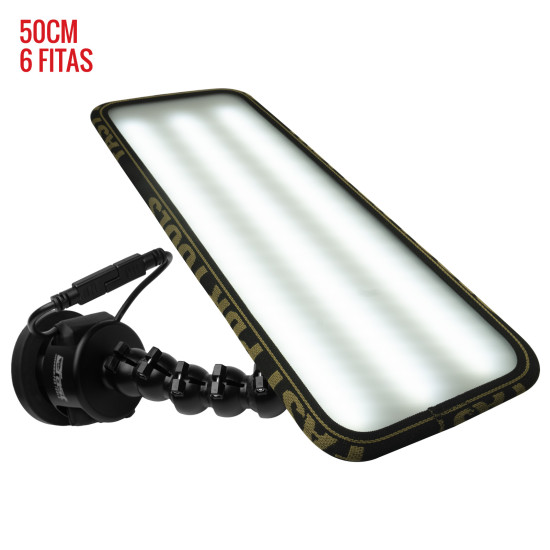 Luminária Hail PRO Light 2.0 (50 cm) 6 fitas com base magnética bateria
