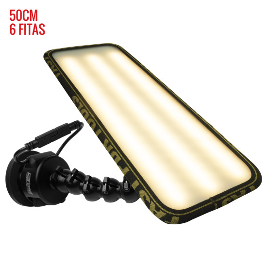Luminária Hail PRO Light 2.0 (50 cm) 6 fitas com base magnética bateria