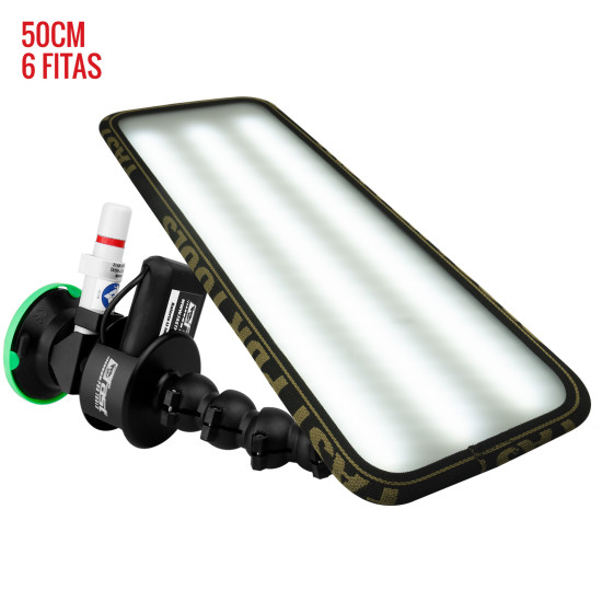Luminária Hail PRO Light 2.0 (50 cm) 6 fitas com ventosa americana bateria Luminária Hail PRO Light 2.0 (50 cm) 6 fitas com ventosa americana bateria