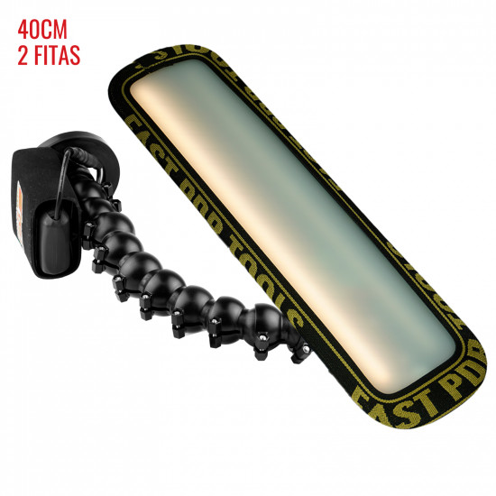 Luminária Slim PRO Light (40 cm) 2 fitas com imã, bateria e suporte lateral Luminária Slim PRO Light (40 cm) 2 fitas com imã, bateria e suporte lateral