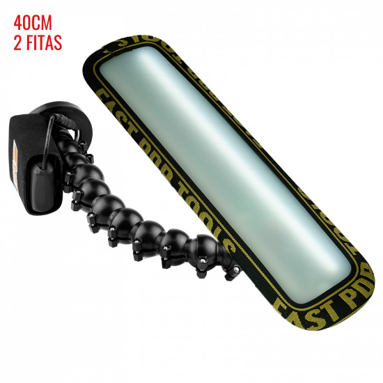 Luminária Slim PRO Light (40 cm) 2 fitas com imã, bateria e suporte lateral Luminária Slim PRO Light (40 cm) 2 fitas com imã, bateria e suporte lateral