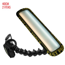 Luminária Slim PRO Light (40 cm) 2 fitas com imã, bateria e suporte lateral  Luminária Slim PRO Light (40 cm) 2 fitas com imã, bateria e suporte lateral