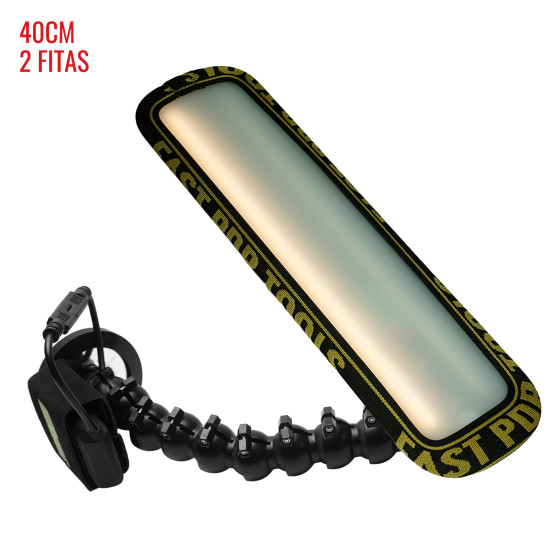 Luminária Slim PRO Light (40 cm) 2 fitas com imã, bateria e suporte lateral 