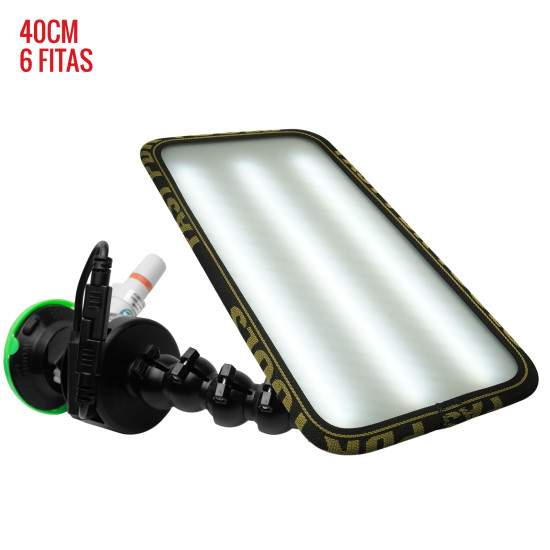 Luminária Street PRO Light (40 cm) 6 fitas com ventosa americana bateria