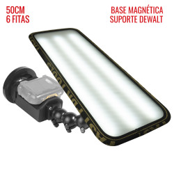 Luminária Hail PRO Light 2.0 (50 cm) 6 fitas suporte Dewalt 12v com base magnética