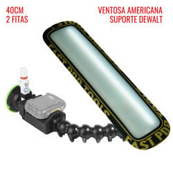 Luminária Slim PRO Light (40 cm) 2 fitas suporte Dewalt 12v com ventosa americana
