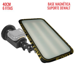 Luminária Street PRO Light (40 cm) 6 fitas suporte Dewalt 12v com base magnética