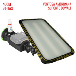 Luminária Street PRO Light (40 cm) 6 fitas suporte Dewalt 12v com ventosa americana