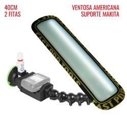 Luminária Slim PRO Light (40 cm) 2 fitas suporte Makita12v com ventosa americana