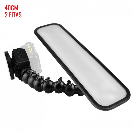 Luminária Slim PRO Light (40 cm) 2 fitas com suporte de Bateria Dewalt e base magnética