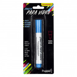 Caneta marca lata azul Popper Caneta marca lata azul Popper