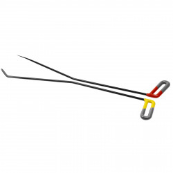 KIT 2 CPS5 hastes para capô ponta Sharp 65cm x 8mm KIT 2 CPS5 hastes para capô ponta Sharp 65cm x 8mm