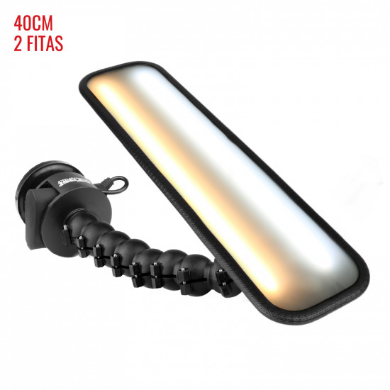 Luminária Slim PRO Light (40 cm) 2 fitas com base magnética bateria