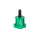 Cold Glue Aluminum Tab - 22mm - Green
