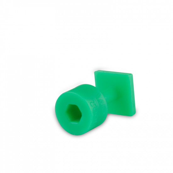 Kit 05 ventosas Laka quadrada 12mm verde